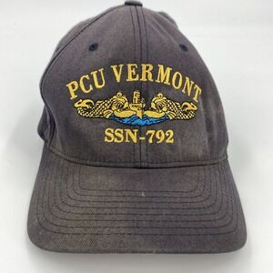 PCU Vermont SSN-792 Hat Flex Fit Size L-XL Sun Faded‎ Blue Condition